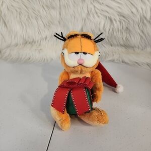 Vintage 2005 Happy Holidays Santa Garfield Plush Toy Stuffed Animal Christmas